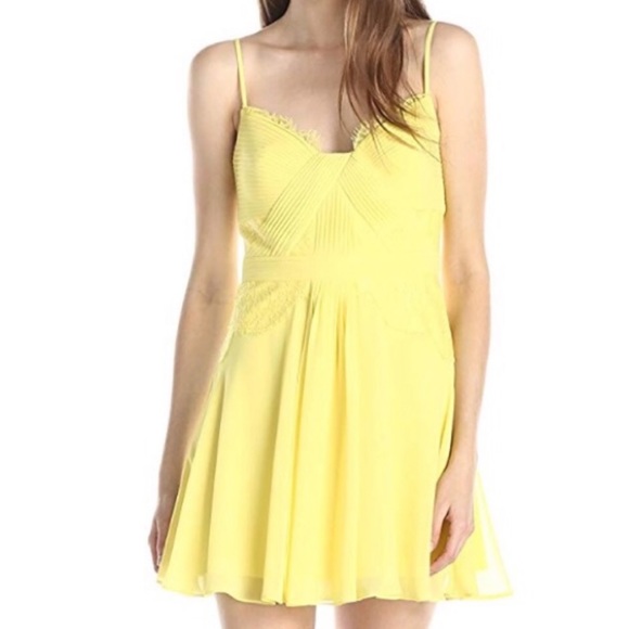 bcbg yellow dress